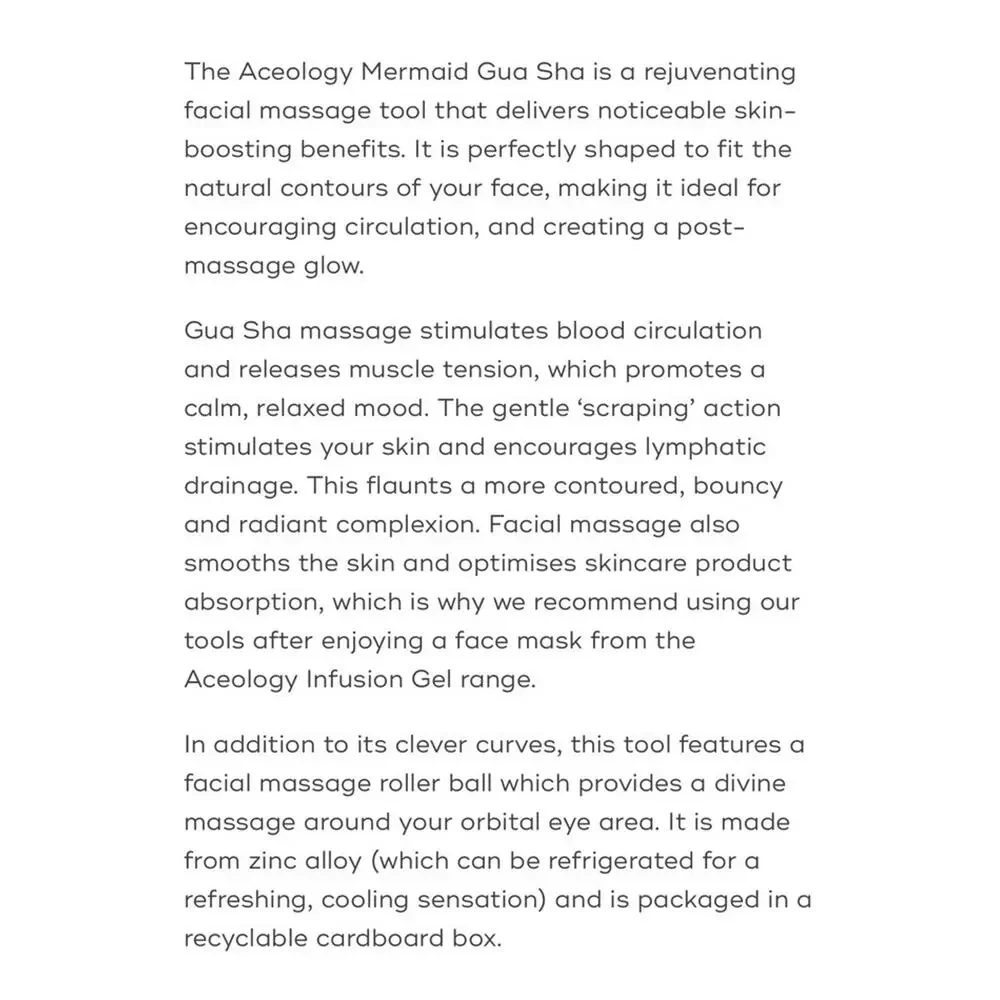 ACEOLOGY Mermaid Gua Sha Tool NEW IN BOX - Picture 3 of 6